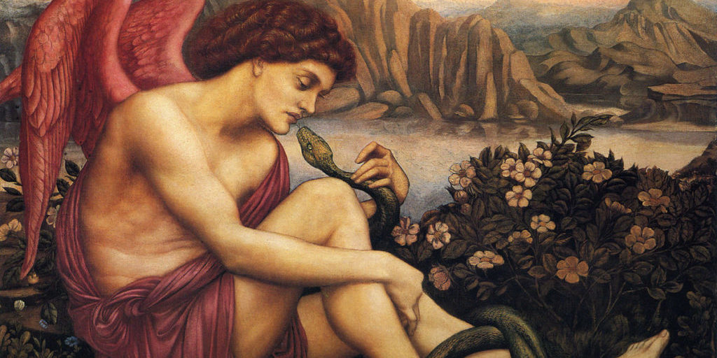 1200px-Evelyn_de_Morgan_-_The_Angel_with_the_Serpent,_1870-1875