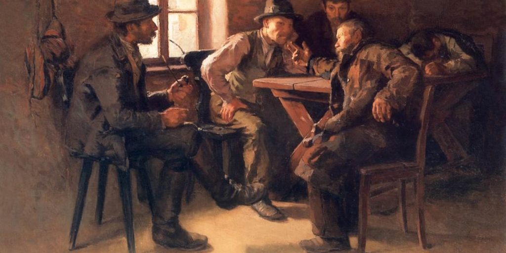 Conversation-Sandor-Nyilasy-Oil-Painting