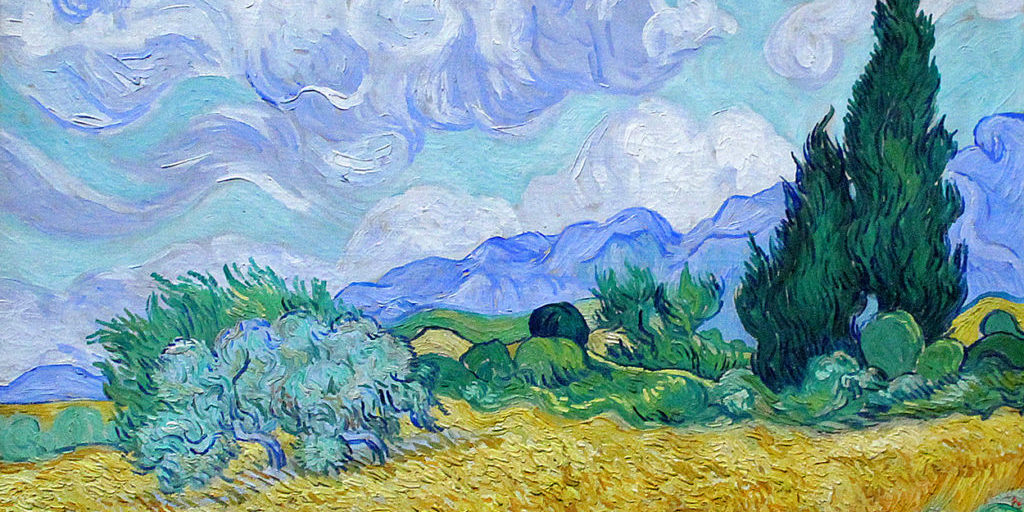 Frans Vandewalle - Van Gogh - Wheatfield with Cypresses