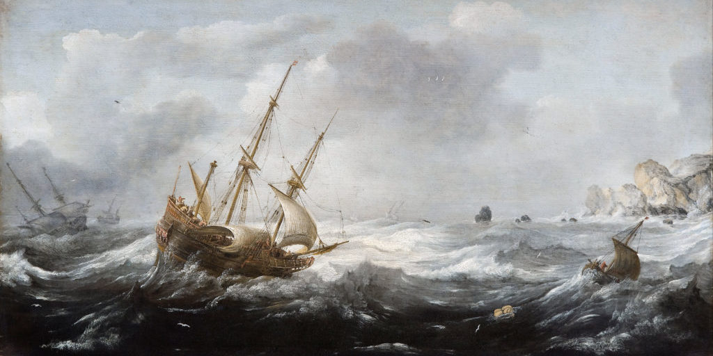 Jan_Porcellis_-_Ships_in_a_Storm_on_a_Rocky_Coast_-_Google_Art_Project