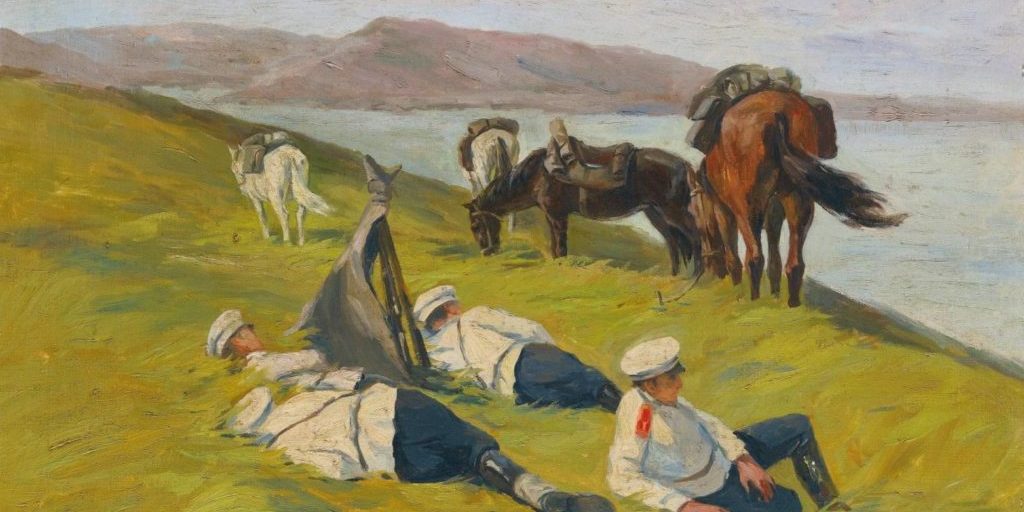 Nikolai-Semenovich-Samokish-Resting-Dragoons-The-Russo-Japanese-War