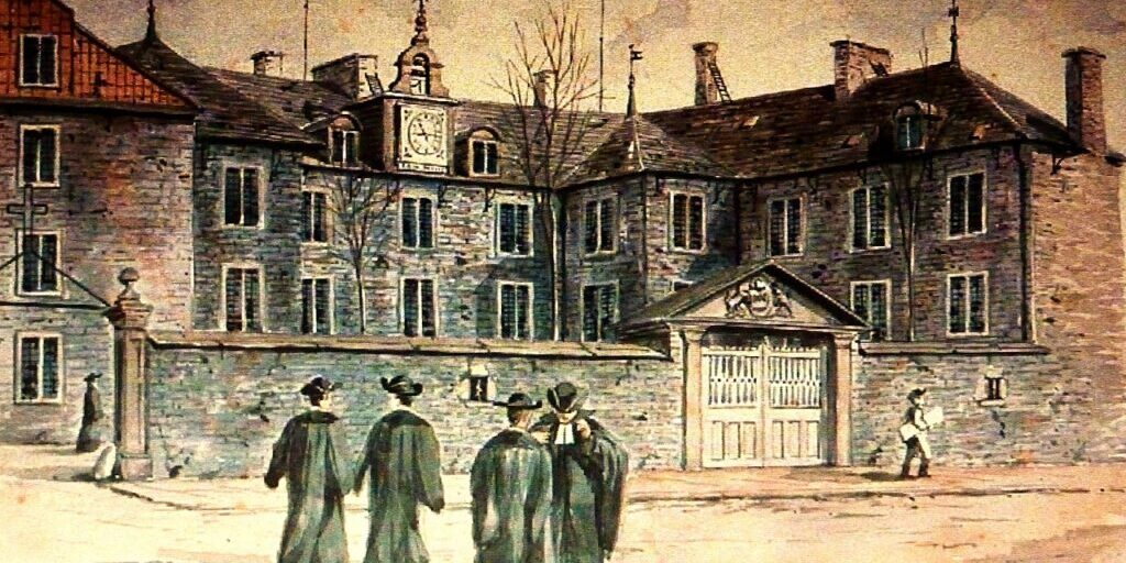 Vieux-Montréal, vers 1888. Le Vieux Séminaire, rue Notre-Dame. Henry Richard S. Bennett.