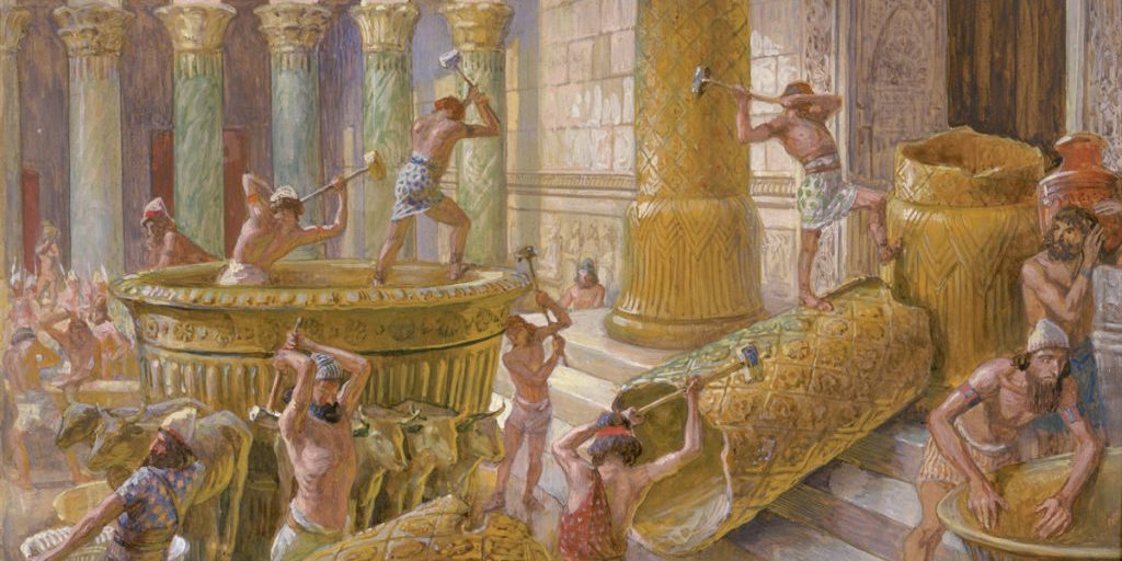 x1952-367, The Chaldees Destroy the Brazen Sea, Artist: Tissot, Photographer: John Parnell, Photo © The Jewish Museum, New York