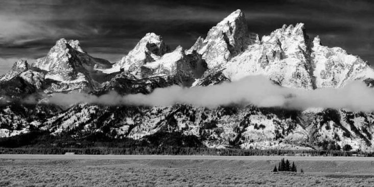 black-white mountains