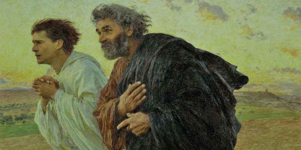 Apostles Peter and John hurry to the tomb on the morning of the Resurrection, 1898. Cambas, 82 x 134 cm RF 1153
